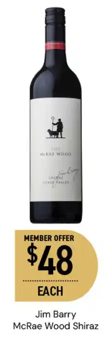 Dan Murphy's Jim Barry McRae Wood Shiraz offer