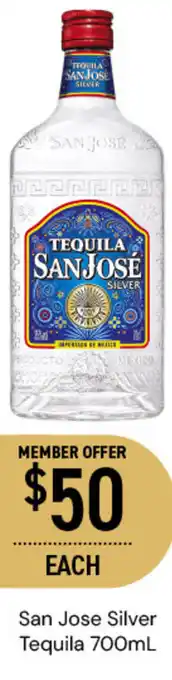 Dan Murphy's San Jose Silver Tequila 700mL offer