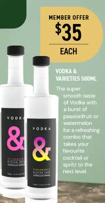 Dan Murphy's VODKA & VARIETIES 500ML offer