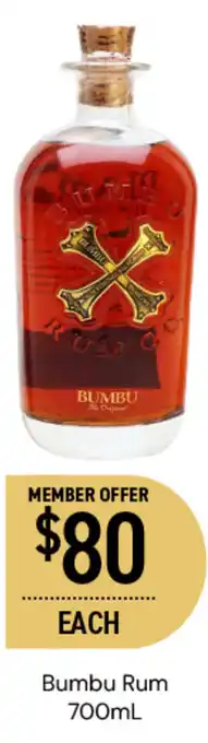 Dan Murphy's Bumbu Rum 700mL offer
