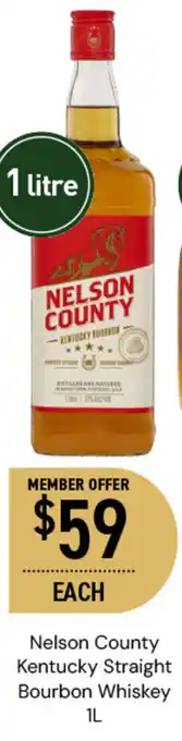 Dan Murphy's Nelson County Kentucky Straight Bourbon Whiskey 1L offer