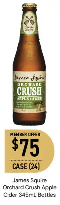 Dan Murphy's James Squire Orchard Crush Apple Cider 345mL Bottles offer