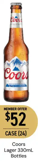 Dan Murphy's Coors Lager 330mL Bottles offer
