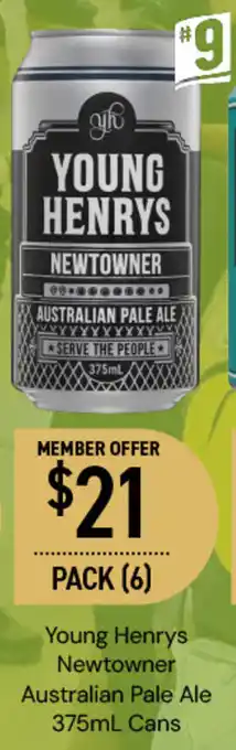 Dan Murphy's Young Henrys Newtowner Australian Pale Ale 375mL Cans offer
