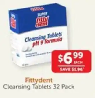 WHOLELIFE catalogue Fittydent Cleansing Tablets 32 Pack offer