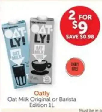 WHOLELIFE catalogue Oatly Oat Milk Original or Barista Edition 1L offer