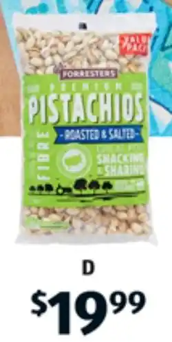 ALDI Forresters Roasted & Salted Pistachios 1kg offer