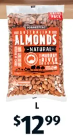 Forresters Natural Almonds 1.2kg