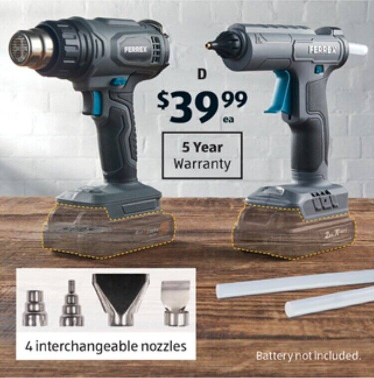20V Heat Gun Skin or Hot Glue Gun Skin offer at ALDI