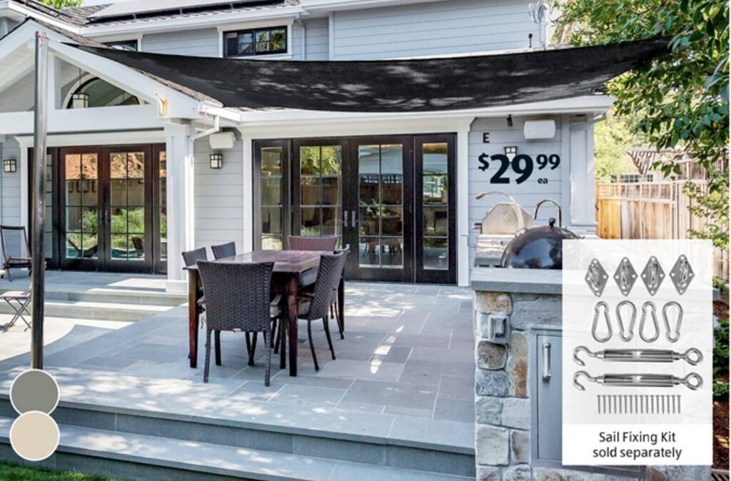 Garden Shade Sail or Fixing Kit offer at ALDI