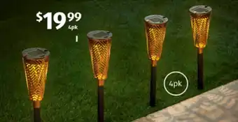 ALDI Solar Metal Path Lights 4pk offer