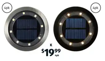 ALDI Solar Disc Lights 4pk offer