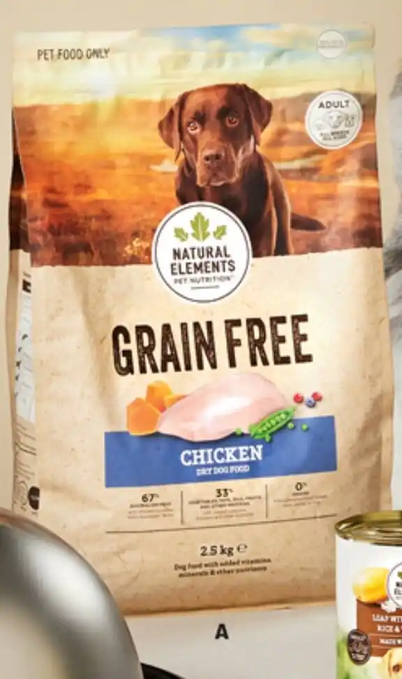 Natural Elements Pet Nutrition Grain Free Dry Dog Food 2.5kg offer at ALDI