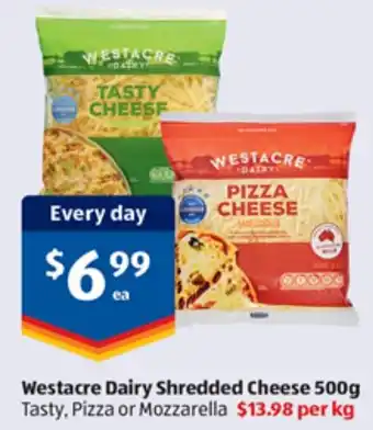 ALDI Westacre Dairy Shredded Cheese 500g offer