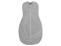 Baby Bunting Living Textiles Zip Up Swaddle 0.2 Tog Grey Stripe 0-3 Months offer