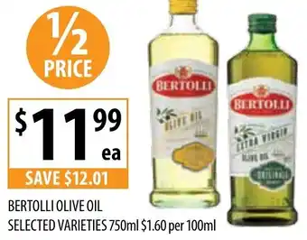 Supabarn BERTOLLI OLIVE OIL SELECTED VARIETIES 750ml offer