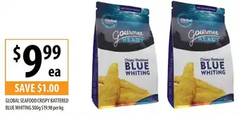 Supabarn GLOBAL SEAFOOD CRISPY BATTERED BLUE WHITING 500g offer