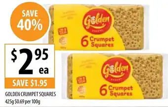Supabarn GOLDEN CRUMPET SQUARES 425g offer
