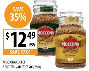 Supabarn MOCCONA COFFEE SELECTED VARIETIES 200/250g offer
