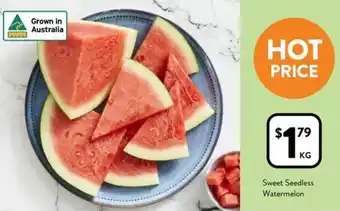 Foodworks Sweet Seedless Watermelon offer