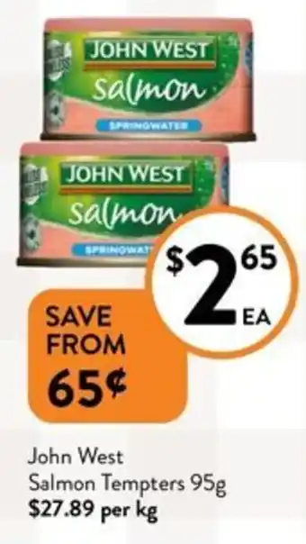 Foodworks John West Salmon Tempters 95g offer