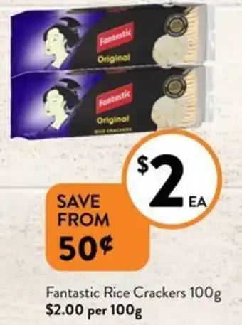 Foodworks Fantastic Rice Crackers 100g offer