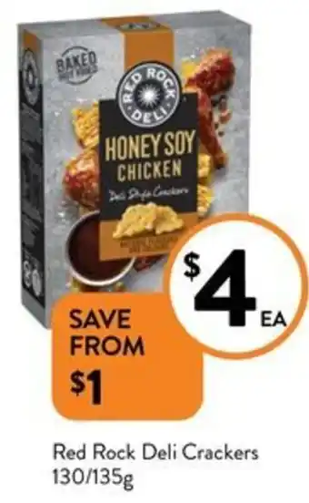 Foodworks Red Rock Deli Crackers 130/135g offer