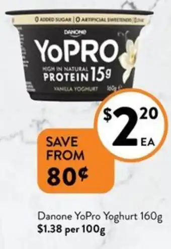 Danone YoPro Yoghurt 160g