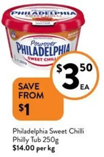 Foodworks Philadelphia Sweet Chilli Philly Tub 250g offer