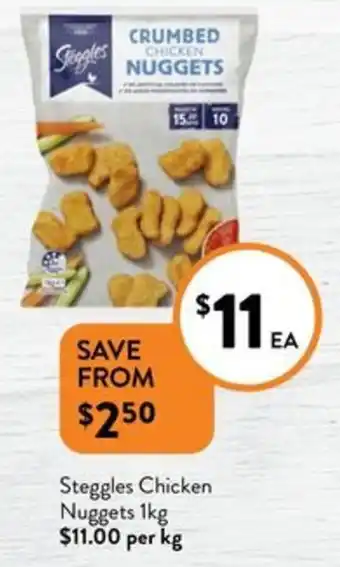 Foodworks Steggles Chicken Nuggets 1kg offer