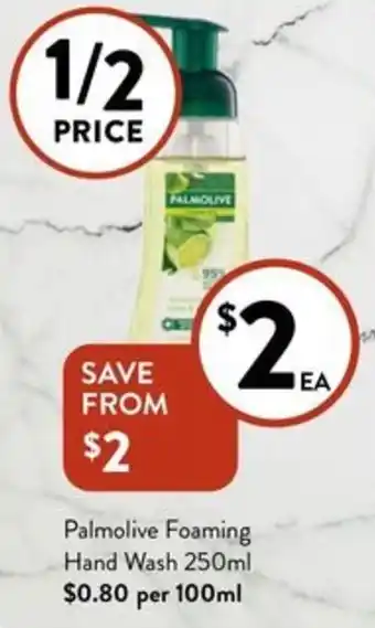 Foodworks Palmolive Foaming Hand Wash 250ml offer