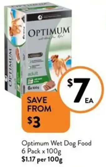 Foodworks Optimum Wet Dog Food 6 Pack x 100g offer