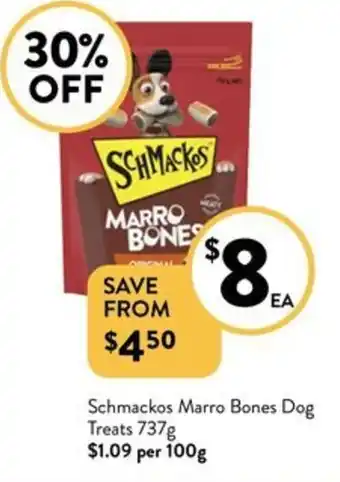 Foodworks Schmackos Marro Bones Dog Treats 737g offer