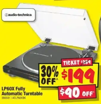 JB Hi-Fi LP60X Fully Automatic Turntable offer