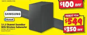 JB Hi-Fi 3.1.2 Channel Soundbar With Wireless Subwoofer offer