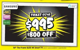 JB Hi-Fi 50" The Frame QLED 4K Smart TV offer