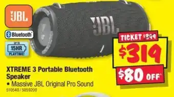 JB Hi-Fi XTREME 3 Portable Bluetooth Speaker offer