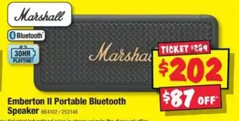 JB Hi-Fi Emberton II Portable Bluetooth Speaker offer