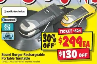 JB Hi-Fi Sound Burger Rechargeable Portable Turntable offer
