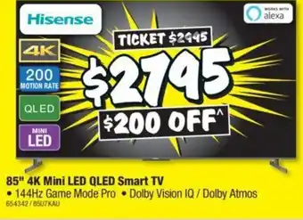 JB Hi-Fi 85" 4K Mini LED QLED Smart TV offer