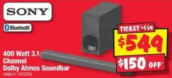 JB Hi-Fi 400 Watt 3.1 Channel Dolby Atmos Soundbar offer