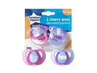 Baby Bunting Tommee Tippee Latex Cherry Soother 6-18 Months 2 Pack offer