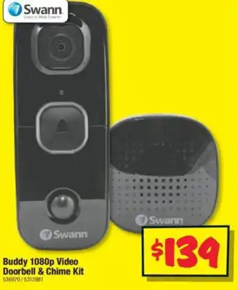 JB Hi-Fi Buddy 1080p Video Doorbell & Chime Kit offer