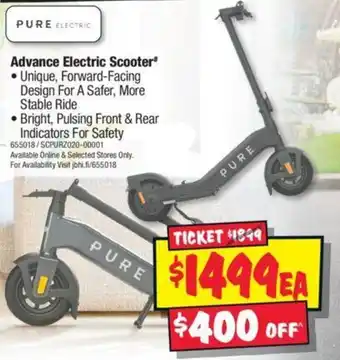 JB Hi-Fi Advance Electric Scooter offer