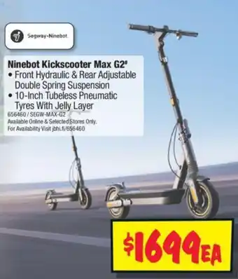 JB Hi-Fi Ninebot Kickscooter Max G2 offer