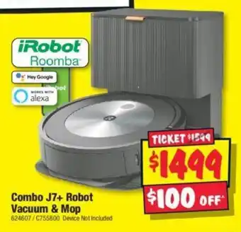 JB Hi-Fi Combo J7+ Robot Vacuum & Mop offer