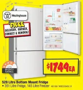 JB Hi-Fi 528 Litre Bottom Mount Fridge offer