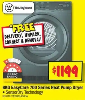 8KG EasyCare 700 Series Heat Pump Dryer