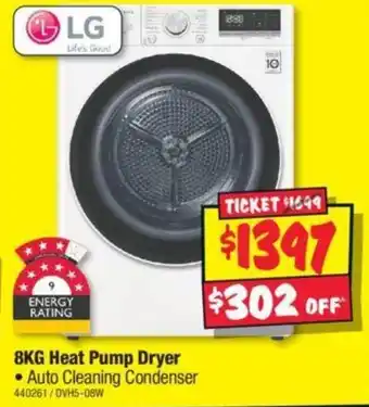 JB Hi-Fi 8KG Heat Pump Dryer offer