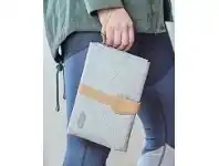 JJ Cole Changing Clutch Grey with Tan Strap
